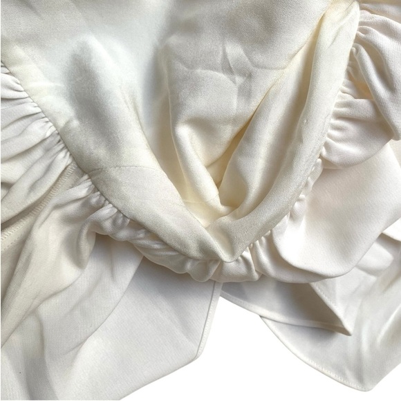 Cinq à Sept Jovette Ivory One-Shoulder Ruffle Gown Size 2 Formal Evening - Picture 15 of 16